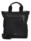 Giorgio Armani Logo Nylon Top Handle Bag In Black
