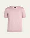 Giorgio Armani Men's Silk And Cotton Short-sleeve Crewneck Sweater