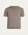 Giorgio Armani Men's Silk And Cotton Short-sleeve Crewneck Sweater