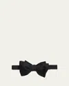 Giorgio Armani Knotted Bow Tie In A Lurex And Viscose Blend In Black