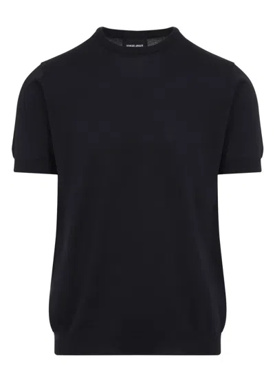 GIORGIO ARMANI MEN'S SILK PULLOVER SWEATER