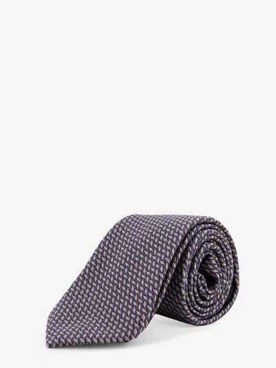 Giorgio Armani Men Silk Tie In Brown