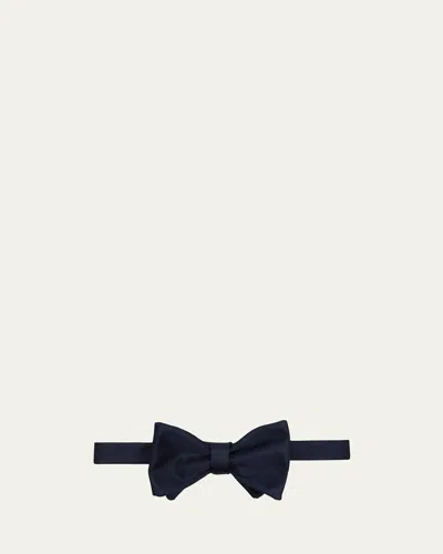 Giorgio Armani Men's Silk Twill Bow Tie In Blue