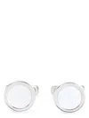 Giorgio Armani Men's Silver Cufflinks Bracelet In White