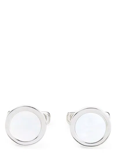Giorgio Armani Men's Silver Cufflinks Bracelet In White