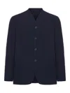 Giorgio Armani Button Pocket Jacket In Blue