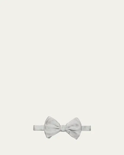 Giorgio Armani Men's Solid Silk Bow Tie In Blue