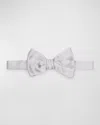 Giorgio Armani Men's Solid Silk Bow Tie In Silver