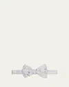 Giorgio Armani Men's Solid Silk Bow Tie In Silver