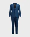 Giorgio Armani Men's Solid Wool-blend Suit In Dark Blue