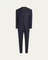 Giorgio Armani Men's Solid Wool Suit In Solid Medium Blue
