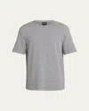 Giorgio Armani Viscose Jacquard Jersey Crew-neck T-shirt In Black And White