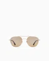 Giorgio Armani Men's Square Sunglasses In Gold
