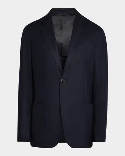 Giorgio Armani Men's Stretch Cashmere Blazer In Navy