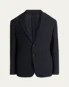 Giorgio Armani Men's Stretch Wool Sport Coat In Solid Medium Blue