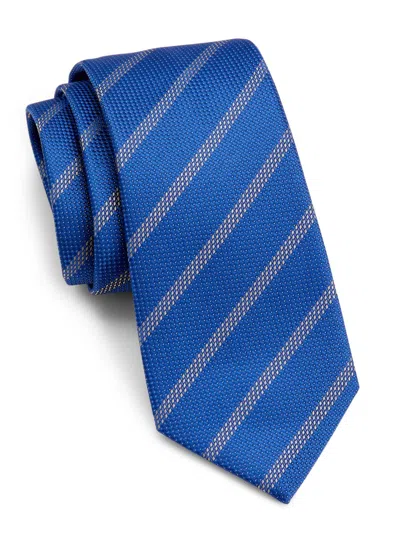 Giorgio Armani Men's Striped Silk Tie In Blue