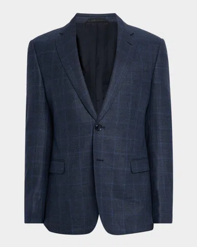 GIORGIO ARMANI MEN'S SUBTLE GRID WOOL BLEND SPORT COAT