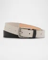 Giorgio Armani Men's Suede And Leather Reversible Belt