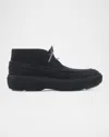 Giorgio Armani Suede Chukka Boots In Black