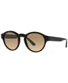 Giorgio Armani Mens Black Ar8146 Panthos-frame Bio-acetate And Crystal Sunglasses In Black,clear Gradient Brown Photo