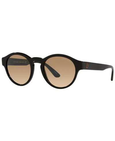 Giorgio Armani Mens Black Ar8146 Panthos-frame Bio-acetate And Crystal Sunglasses