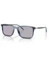 Giorgio Armani Rectangle Frame Sunglasses In Matte Striped Blue