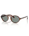 Giorgio Armani Ar8219u Striped Brown Sunglasses In Striped Brown