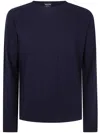 Giorgio Armani Virgin Wool Sweater In Blue