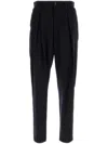 Giorgio Armani One Pence Trousers In Blue