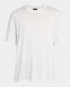 Giorgio Armani Men's Textured Stripe T-shirt In Off White