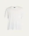 Giorgio Armani Men's Textured Stripe T-shirt In Off White
