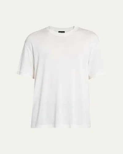 GIORGIO ARMANI MEN'S TEXTURED STRIPE T-SHIRT