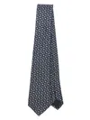 Giorgio Armani Patterned-jacquard Tie In Black