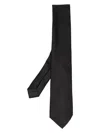 Giorgio Armani Woven Jacquard Tie In Black