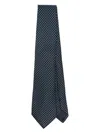 Giorgio Armani Polka Dot-jacquard Tie In Blue