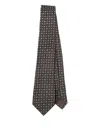 Giorgio Armani Paisley-print Silk Tie In Brown
