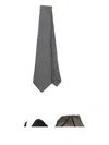 Giorgio Armani Speckled Silk-mohair Tie In Gray