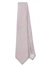 Giorgio Armani Patterned-jacquard Silk Tie In Grey