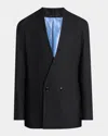 Giorgio Armani Men's Upton Double-breasted Suit In Black