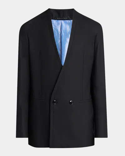 Giorgio Armani Men's Upton Double-breasted Suit In Black