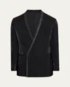 Giorgio Armani Men's Upton Strass-trim Smoking Blazer In Black