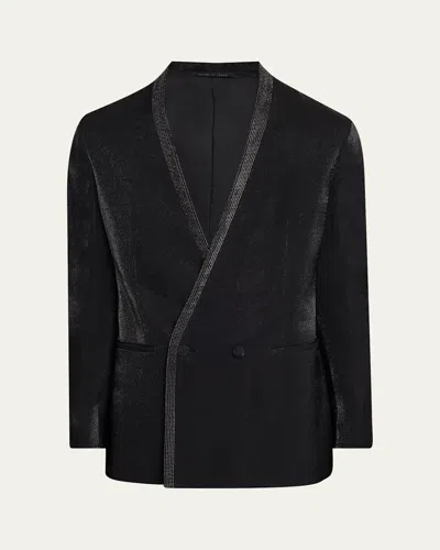 GIORGIO ARMANI MEN'S UPTON STRASS-TRIM SMOKING BLAZER