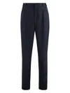 Giorgio Armani Tailored Virgin Wool Trousers In Blue