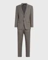 Giorgio Armani Men's Windowpane Suit In Grey