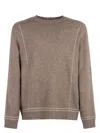Giorgio Armani Men's Wool And Cashmere Sweater In Beige