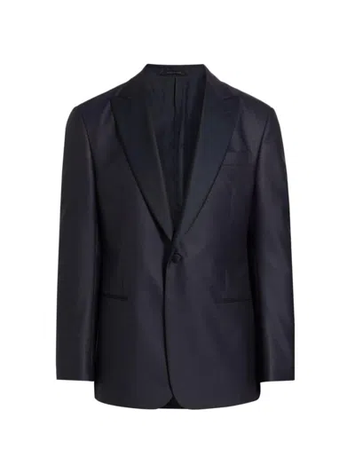 GIORGIO ARMANI MEN'S WOOL-BLEND ONE-BUTTON DINNER JACKET