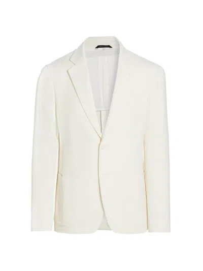 Giorgio Armani Men's Wool-blend Two-button Blazer In White