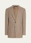 Giorgio Armani Men's Soft Wool-cashmere Plaid Sport Coat In Brown