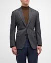 Giorgio Armani Men's Wool-cashmere Plaid Sport Coat In Navy