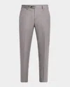 Giorgio Armani Men's Wool Flat-front Trousers In Gray